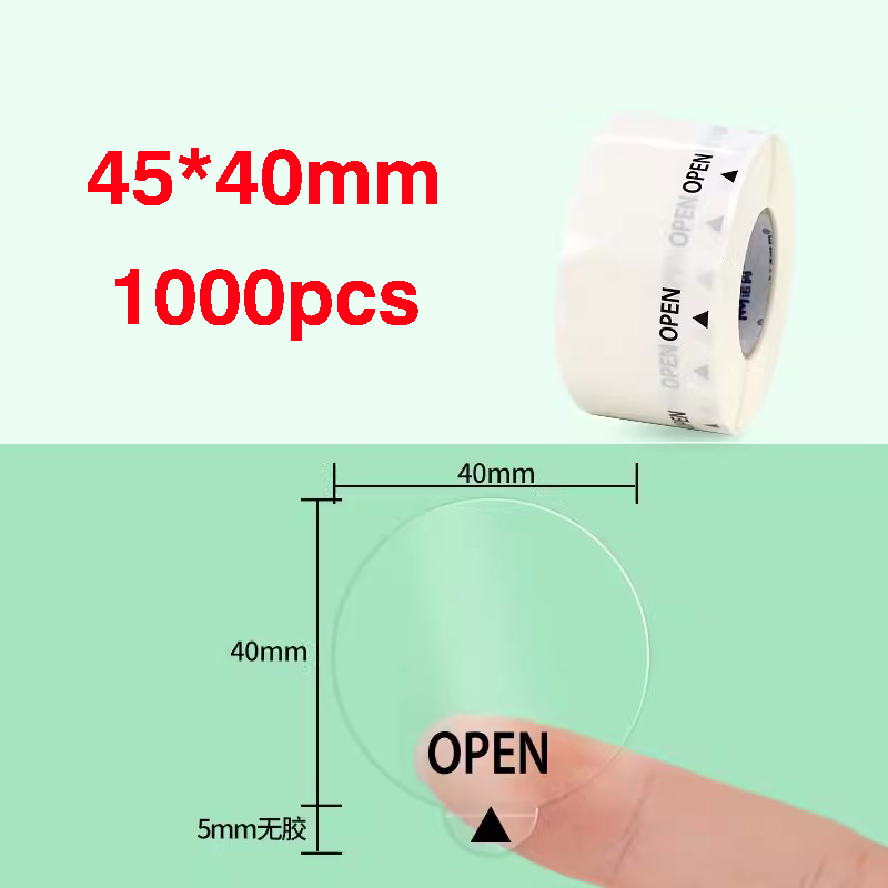 1000 stücke transparente selbst klebende Versiegelung aufkleber Geschäfts verpackungs etiketten verpackungs siegel öffnen Pfeile, sterben leicht abzureißen sind: Tiefe Blau
