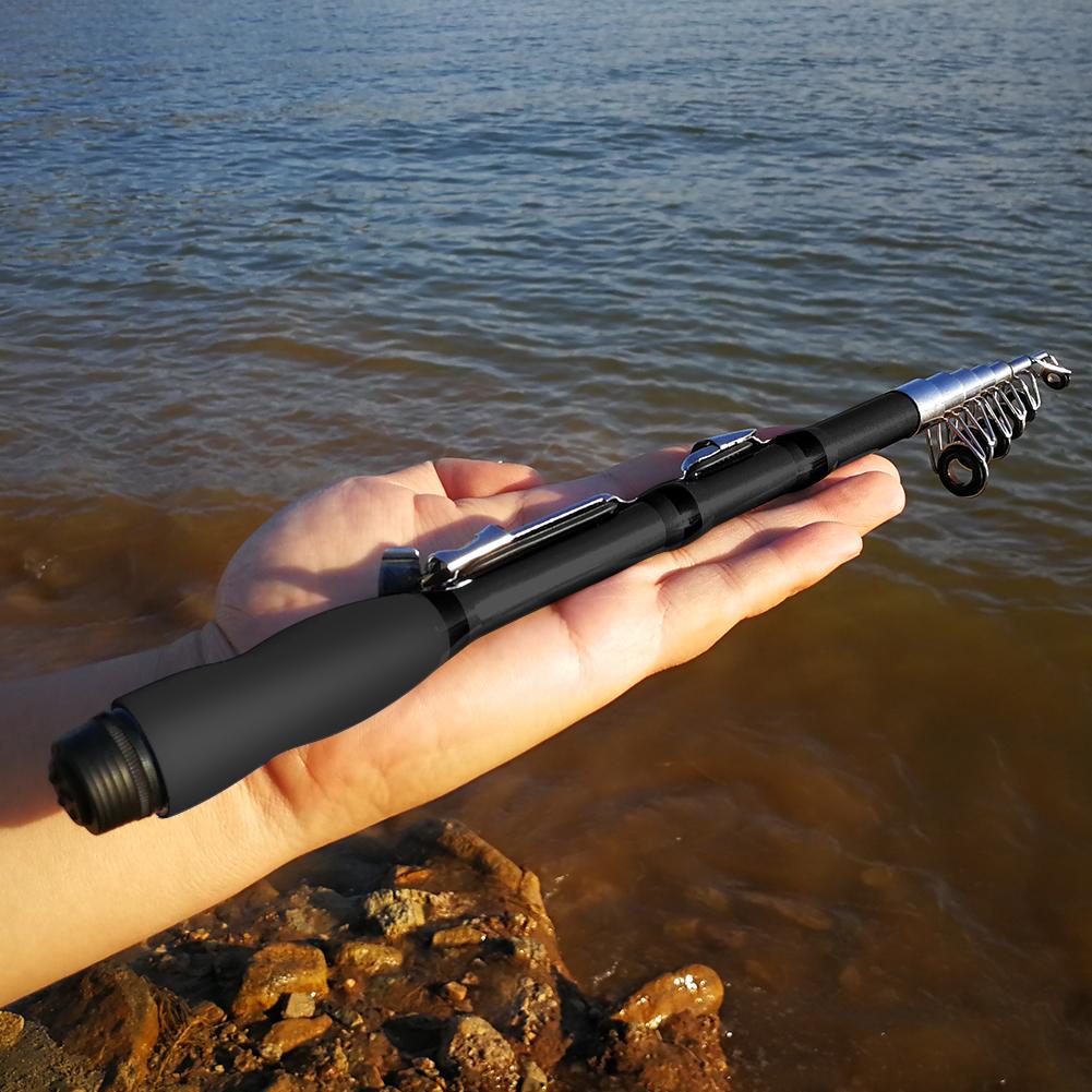 Portable Rock Fishing Rod Ultrashort Telescopic Carbon Spinning Fishing Pole