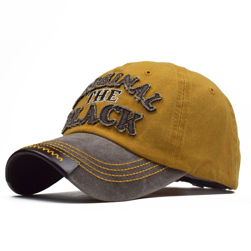 Verstelbare katoenen baseballpet voor heren, vintage snapback pet voor dames, streetwear, distressed, gescheurde hiphoppetten: A6