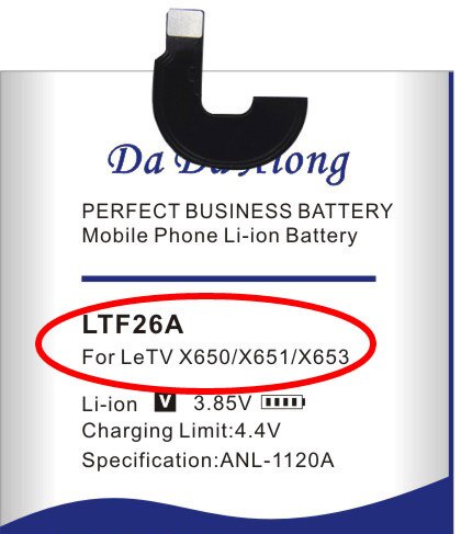 Batería LTH21A LTF21A LTF23A LTF26A para Letv Le Max 2 X820 LeMax2 X822 para Letv Le 2 Pro para Letv Pro3 X720 X722 X728 X650 X650: LTF23A