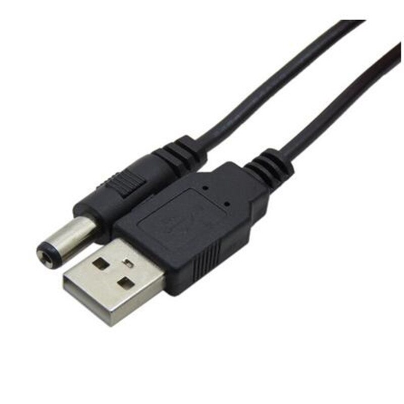 USB naar 5.5mm/2.1mm 5 Volt DC Barrel Jack Power Kabel-1 M