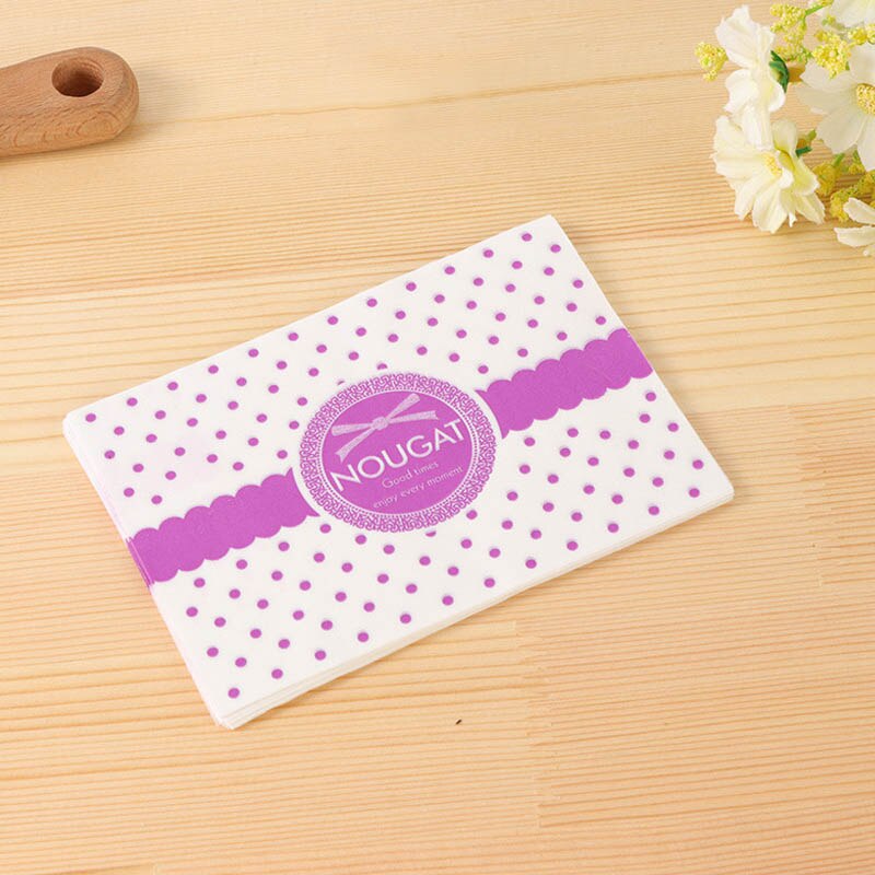 Tampon papier fête mariage décoration Nougat papier d'emballage Cookie boîte Snack alimentaire emballage sac de bonbons dessin animé mignon: Pink Purple watch