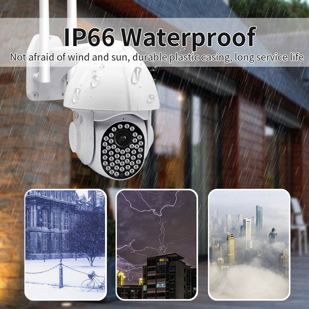 1080P HD WiFi Home Camera Waterproof 2MP PTZ Security Camera IR Cam Indoor