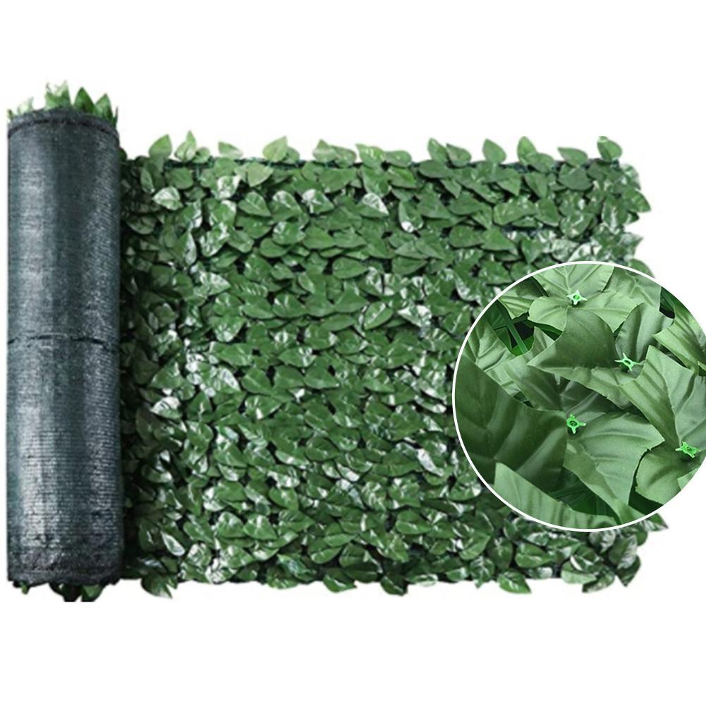 Artificial Hedge Leaves Faux Lvy Leaf Privacy Fence Screen For Garden Decoration Backyard Fence Mesh Balcony Garden Fence: E   0.5X1m