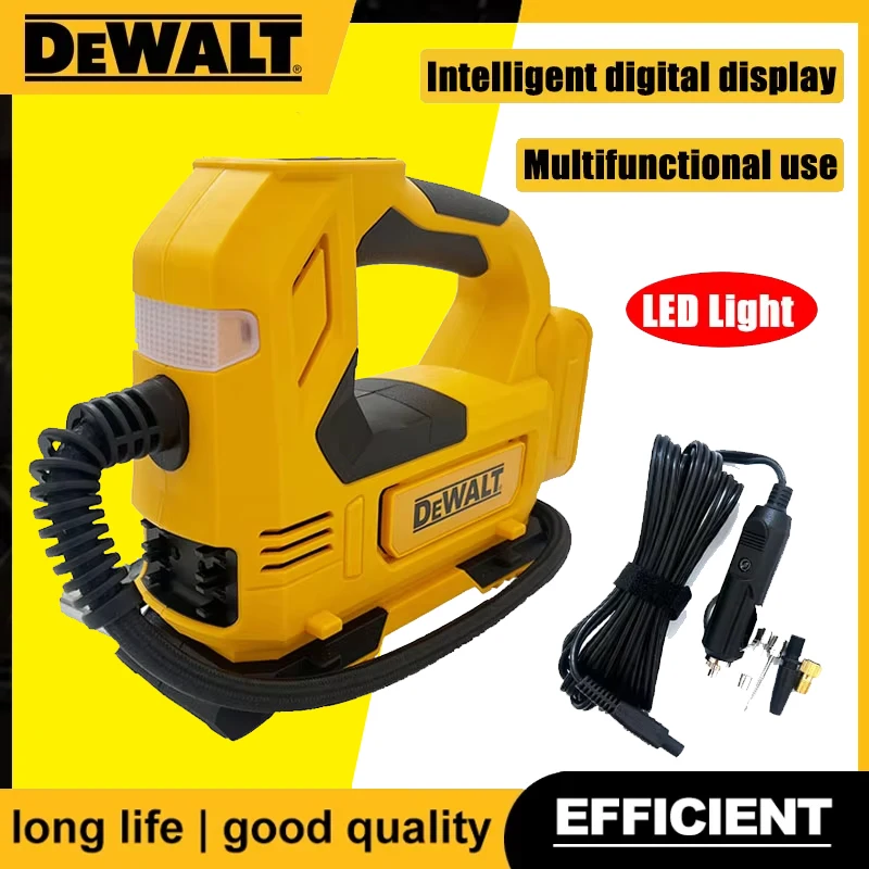 Przenośna pompka powietrza DEWALT 2026 robić akumulatorów Dewalt 18V 20V, bezprzewodowe narzędzie robić pompowania opon samochodowych, elektryczna pompka robić motocykli.