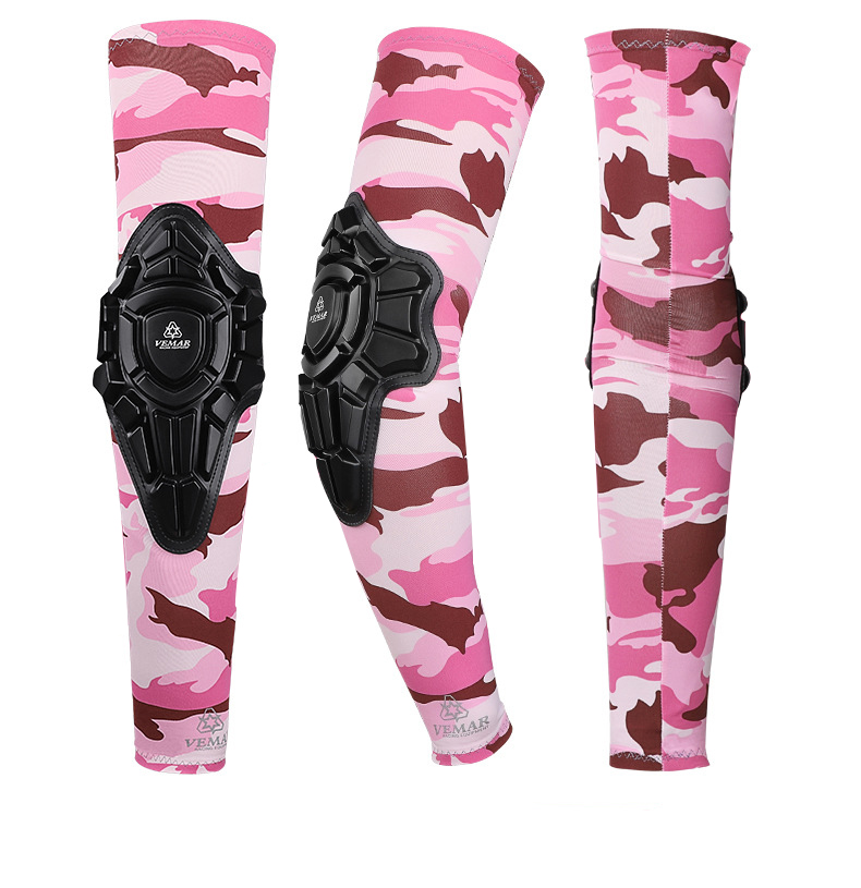 Vemar-Protectores de codo para Moto, manguitos de hielo, protectores de Enduro Dirtbike, todoterreno, Moto, Protector al aire libre para hombres y mujeres: Camo Pink / M
