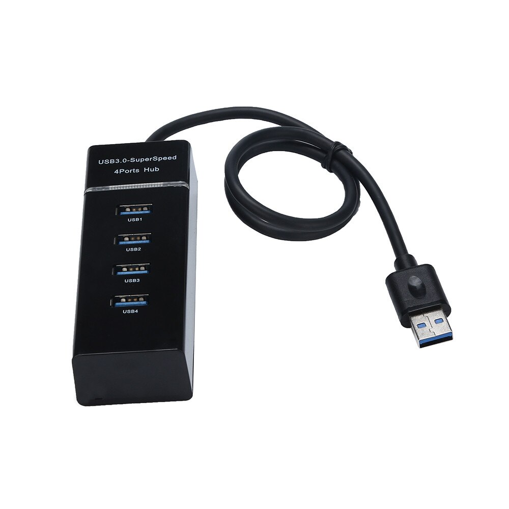 CARPRIE USB Hub High Speed Black USB 3.0 HUB Splitter Expansion For Desktop PC Laptop Adapt With Super Speed Transfer Rate 0.5M: Black