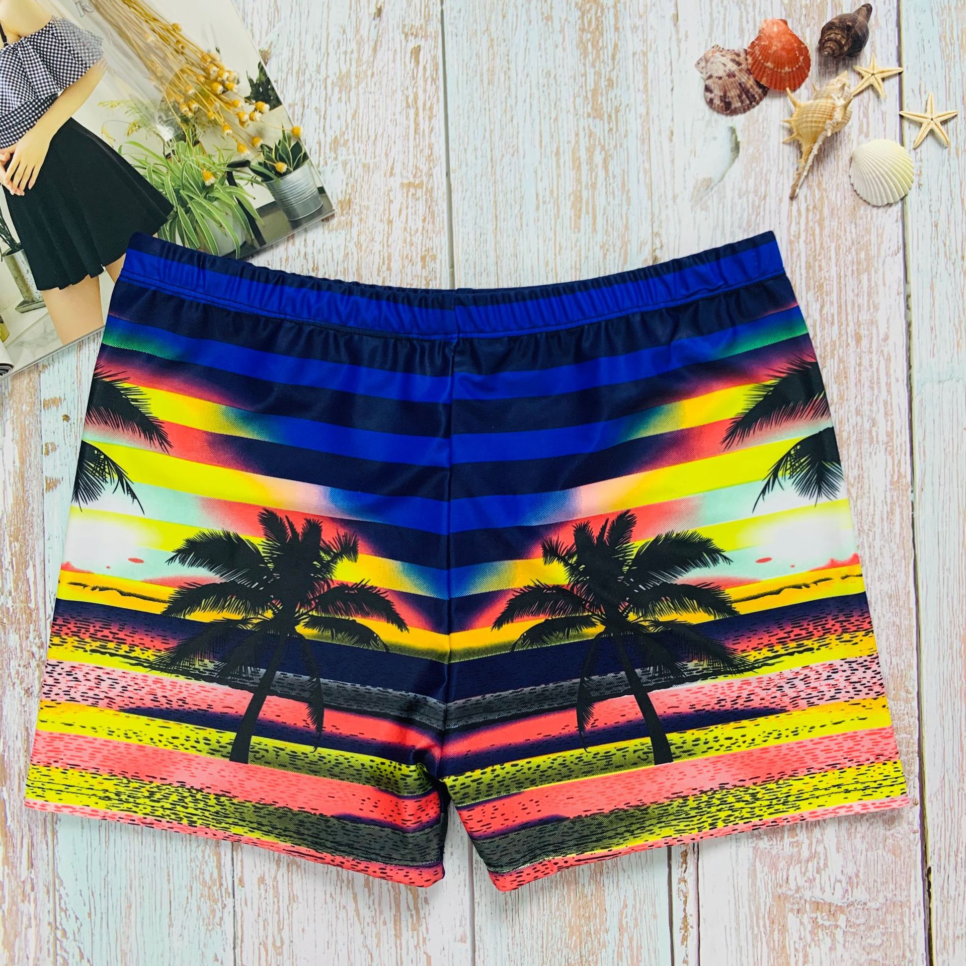 Badbyxor för vuxna för badkläder för män snabbtorkande korta baddräkter för män män badshorts strand badkläder spabyxor: Stil 3