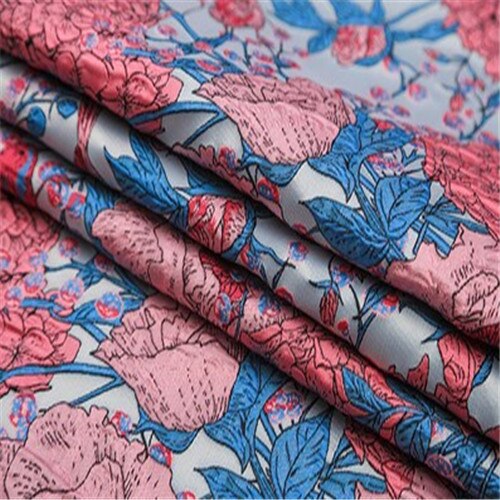 SASKIA 1 Meter Bloem Jacquard Brodace Stof Vogels Stoffen Afrikaanse Kant Materiaal Naaien Op Vrouwen Jurk Kleding Jas Patchwok: blue