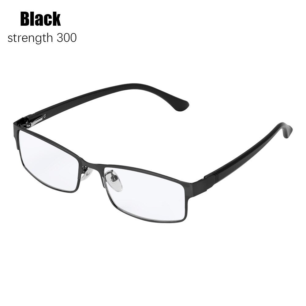 neue herren Geschäft Lesebrille Titan Legierung Rahmen Männlichen Hyperopie Brillen flexibel Tragbare Gläser: Schwarz 300