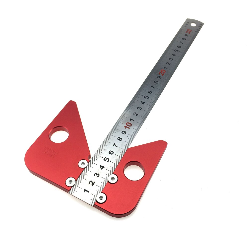 Multifunctional Woodworking Ruler Round Center Measuring Ruler 45 Degree Angle Gauge Woodworking Marking Scribing Tool