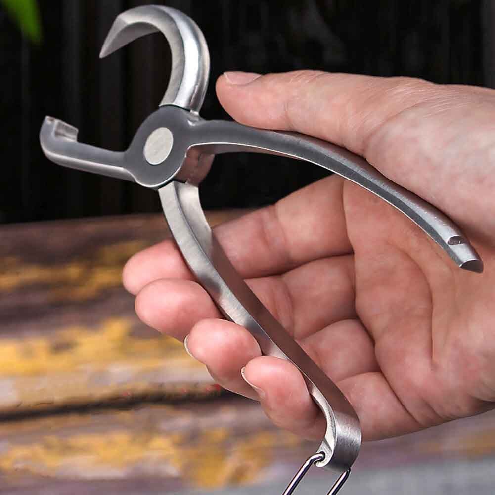 Utensilios para nueces de Bar, de ladrillo apretado, herramienta de cocina multifuncional portátil de acero inoxidable para el hogar con hebilla, accesorios para pinzas de té