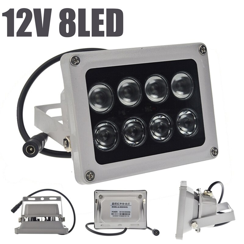 8 LEDs Illuminator Light IR Infrared Night Vision Lamp for CCTV Security Cameras