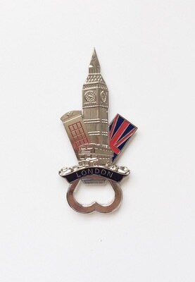 Metal 3D Fridge Magnets British Tourist Souvenir London Big Ben Decorative Refrigerator Magnetic Stickers: Blue