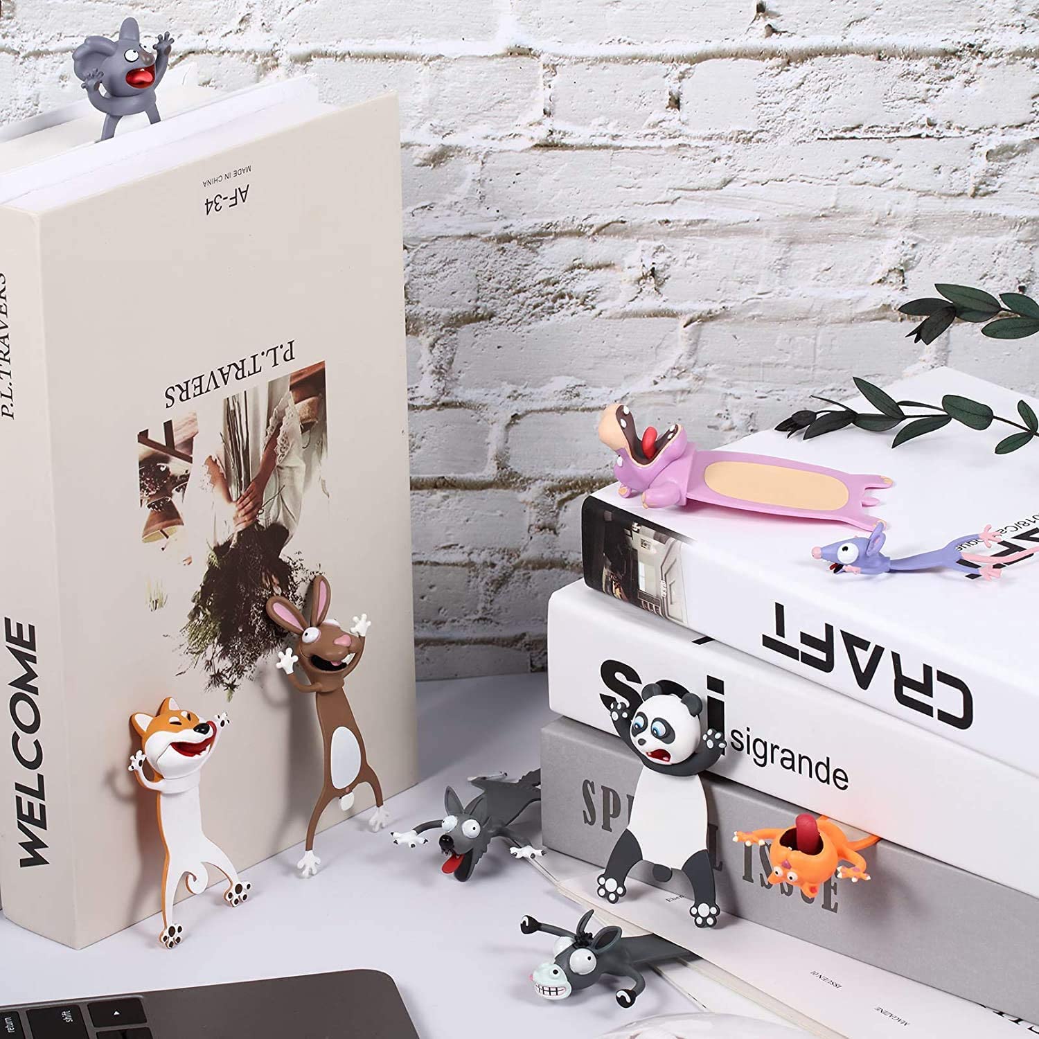 3D Cartoon Animal Bookmarks Wacky Bookmark Cute Funny Bookmarks Cartoon Eye-catching Bookmark Stationery Birthday Party Favors