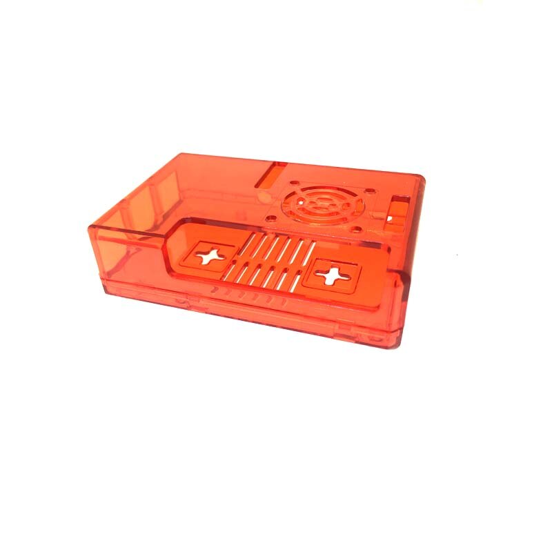 Raspberry  pi 3 b+  plus abs-etui gennemsigtig/rød/blå klar kassecover til raspberry  pi 3 model b+: Rød