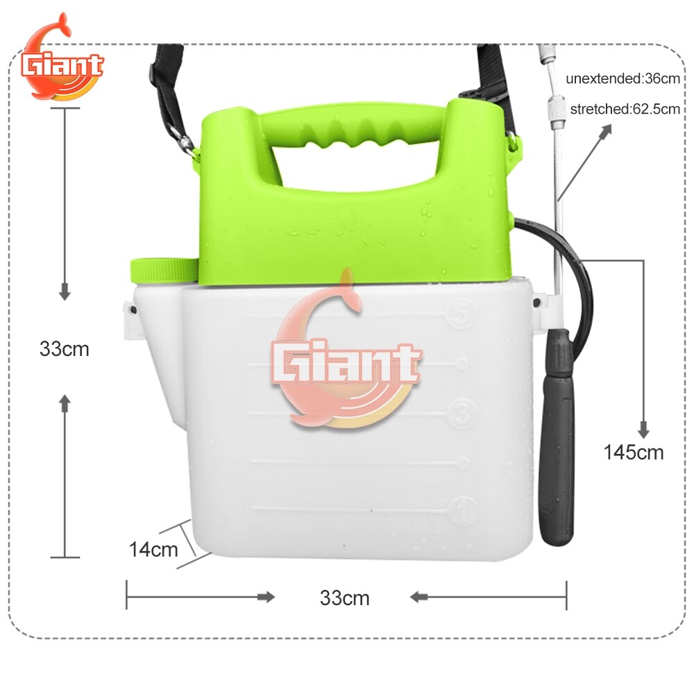 5L Electric Sprayer Machine Gardening Single Shoulder Sprinkler Foam Watering Can Watering Pot Cleaning Alcohol Disinfect Tool