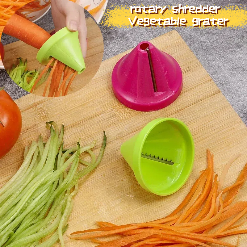 1 herramienta de cocina, trituradora en espiral multifuncional para verduras y frutas, pelador, cepilladora rotativa Manual de patatas y zanahorias