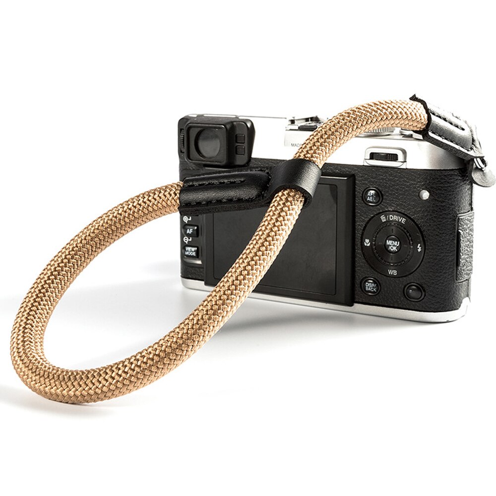 Camera Wrist Strap Camera Accessoires Handgemaakte Nylon Digitale Camera Wrist Hand Strap Grip Gevlochten Verstelbare: golden