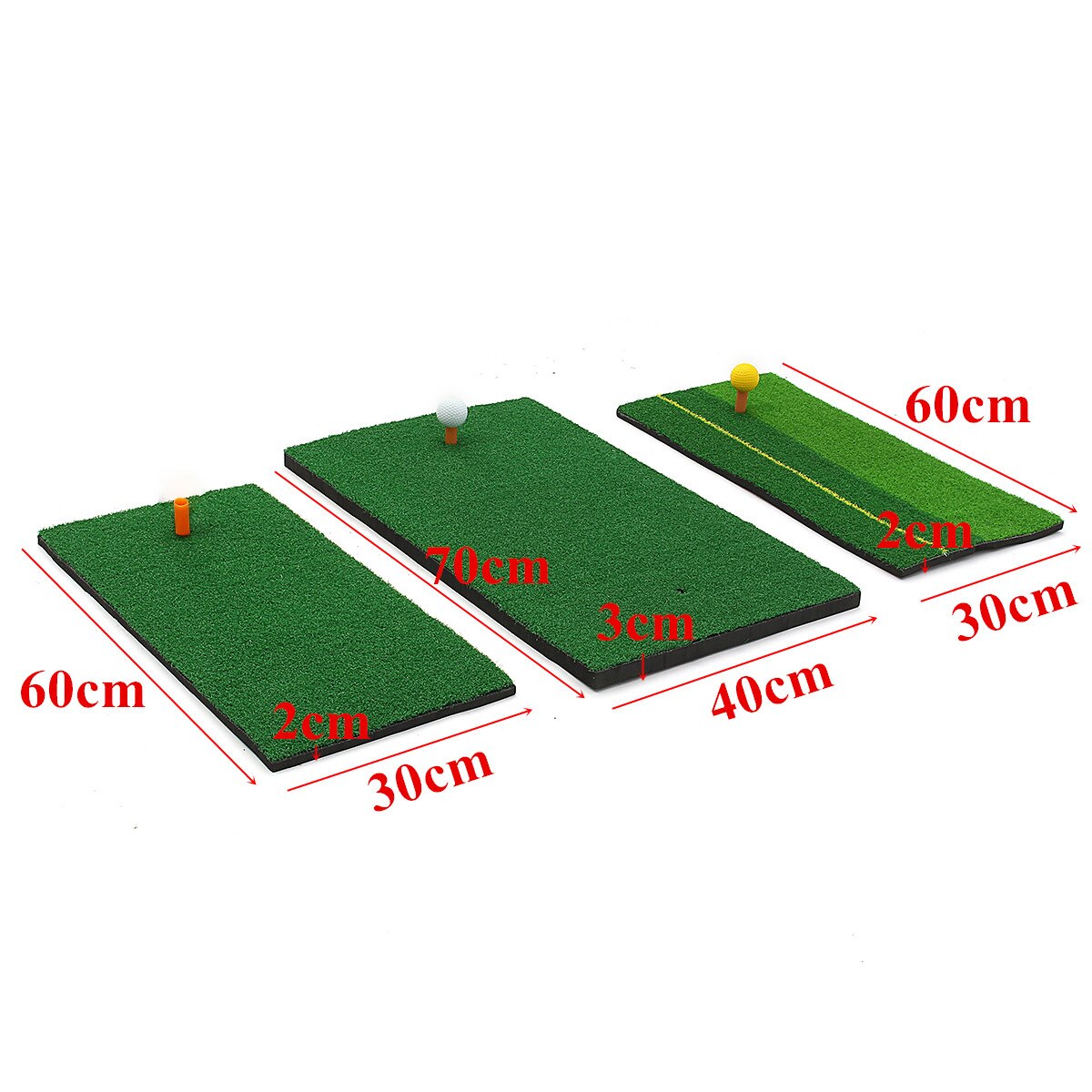 Golf Putting Training Mats Nylon Turf Chipping Driving Range Practice Mat Indoor 3 Model Size Durable Anti-skid Lightweight