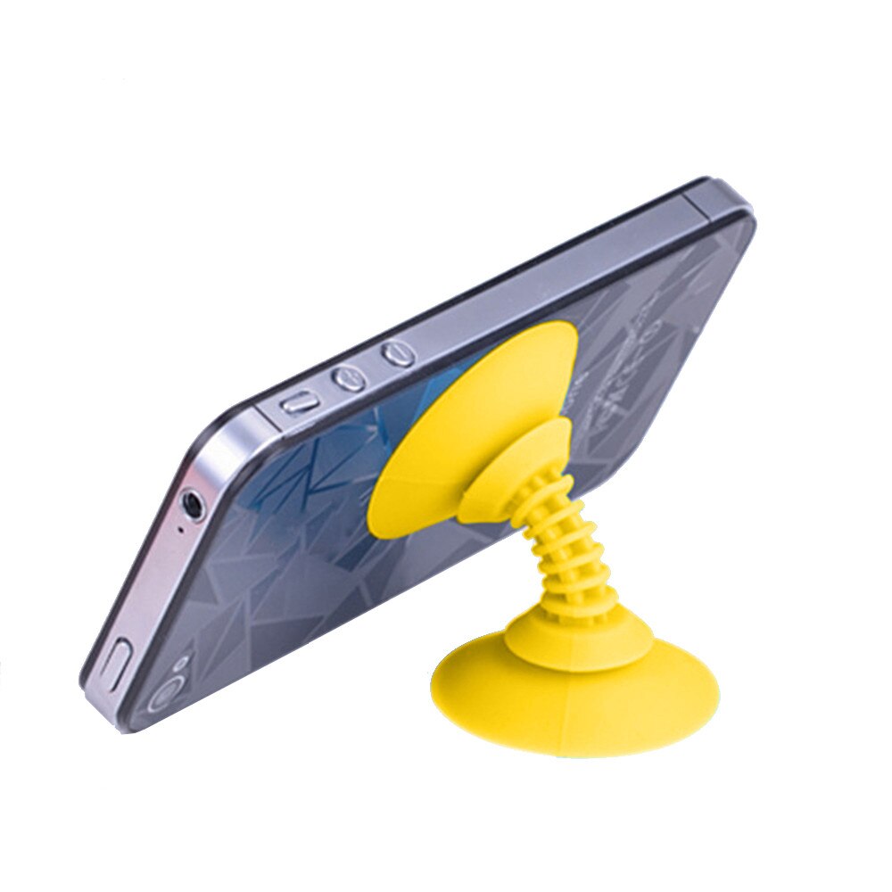 Silicon Dubbelzijdig Zuignap Houder Sucker Stand Voor Mobiele Telefoon Universele Telefoon Houder Stand Base Telefoon Beugel: YELLOW