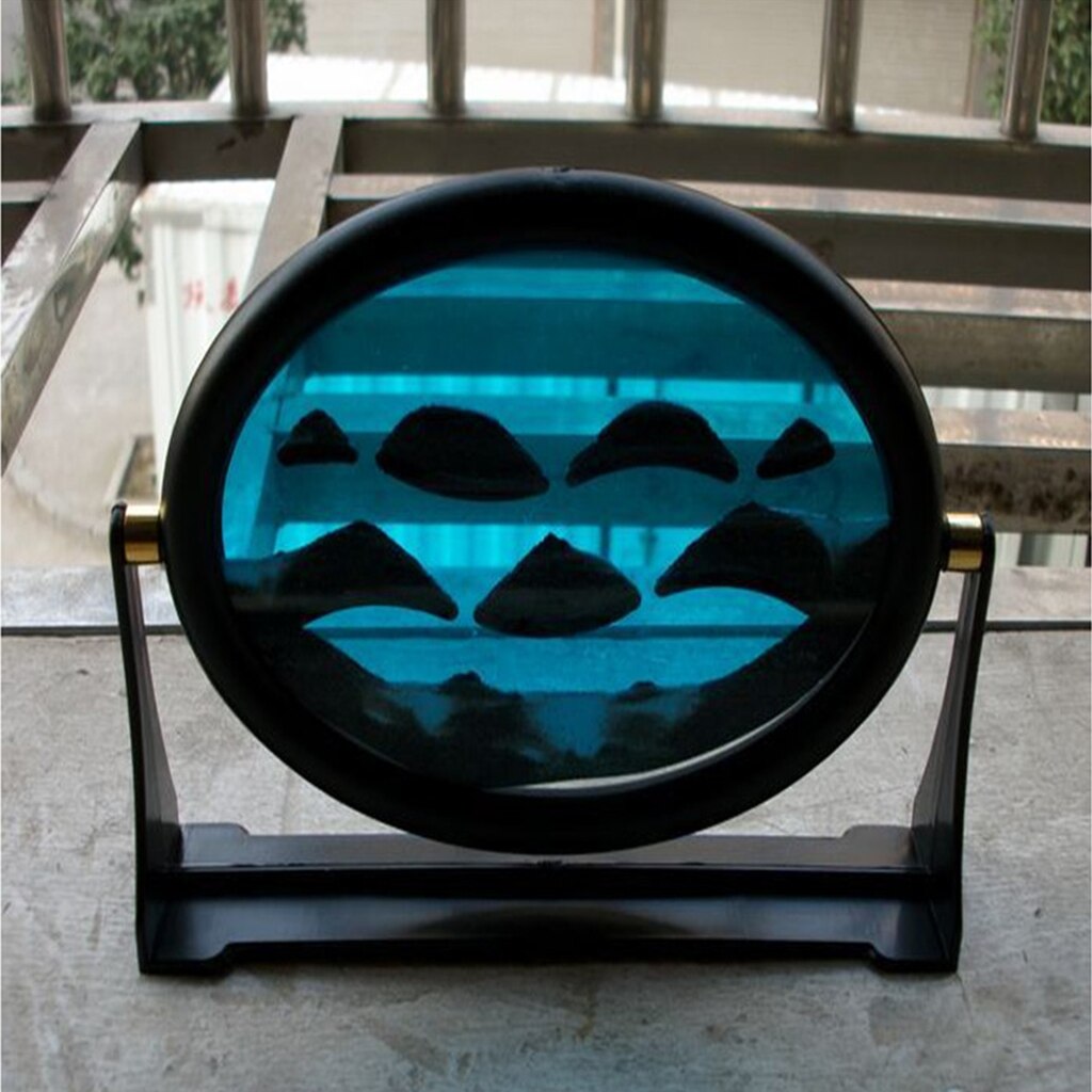 Round Floating Sand Timer Visual Sandglass 3D Dynamic Hourglass Sand Drawing