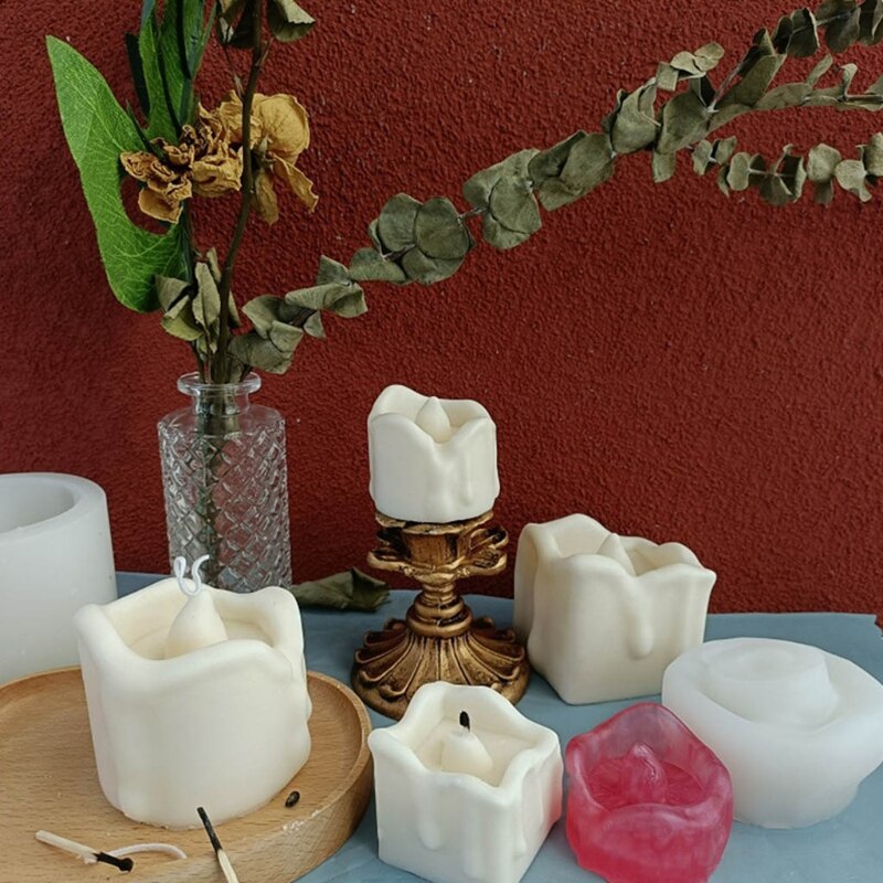 3D Siliconen Mal Diy Kaars Maken Aromatherapie Pijler Kaars Mallen Hars Mallen