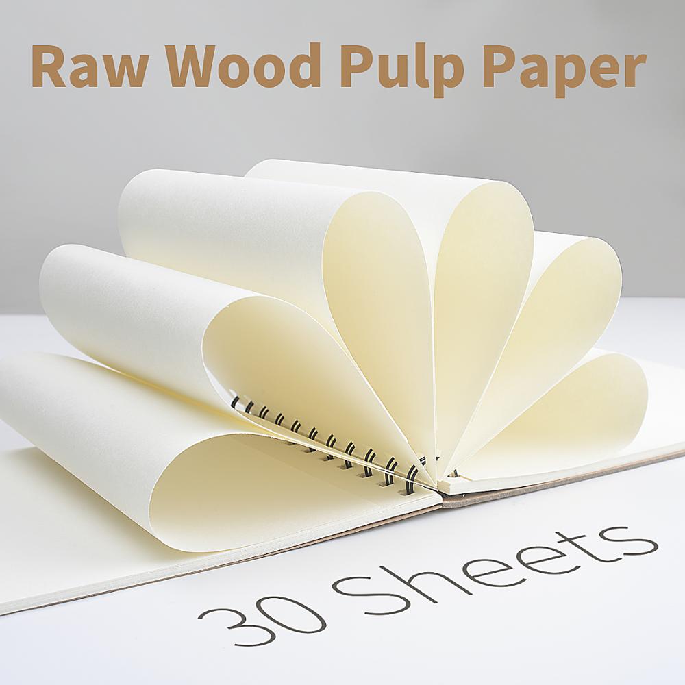 A4/A5 30 Sheets Sketch Book 160GSM Paper Spiral Binding Sketchbook For Student Watercolor Pencil Drawing Painting Art Supplies