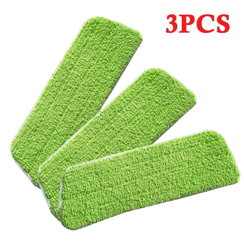 Super Microfiber Flat Mop Head Refill Floor Cleaning Pads Absorbent Cloth UK: Green