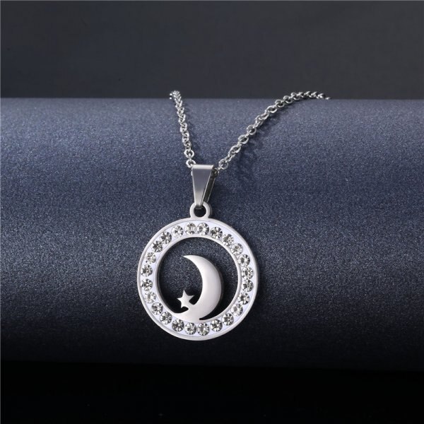 Stainless Steel Hollow Hamsa Hand Pendant Necklace Silver Color Clavicle Chain Turkish Evil Eye Luck Jewelry: Style 14