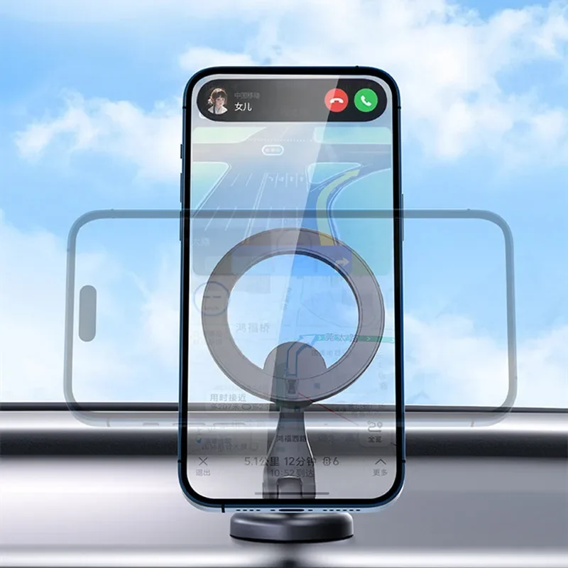 Opvouwbare Magnetische Auto Telefoon Houder Ondersteuning In Auto Auto Smartphone Mount Standaard 360 Draaibare Telefoon Beugel Houder Voor Alle Telefoons