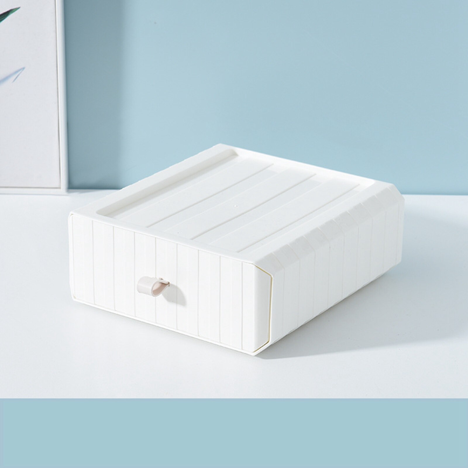 Multifunctional Drawer Storage Box Desktop Storage Organizer for Cosmetics Student Stationery Small Sundries: white