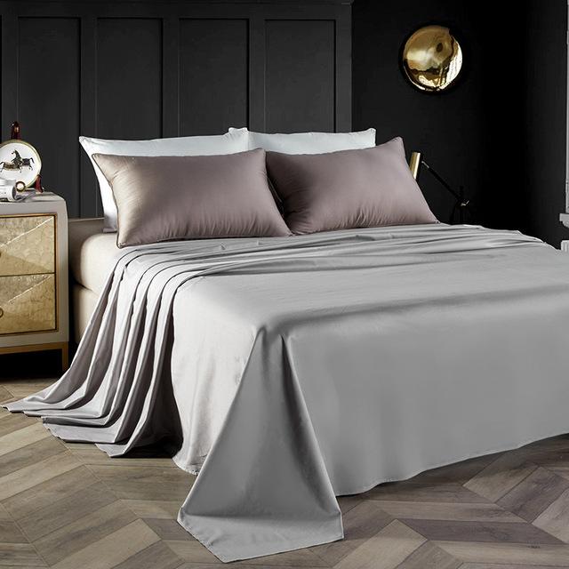 46 Flat Sheet Single 300 Thread Count 100% Egyptian Cotton Hotel Collection Luxury Flat Sheet Sold Separately: Light Grey / 245cm245cm