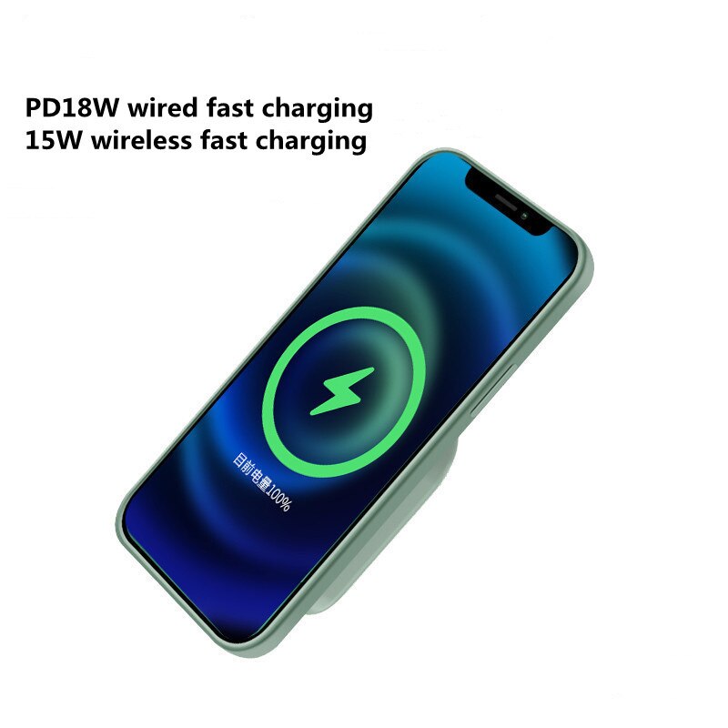 Portable Magnetic Power Bank 15W Wireless Charging For Apple iPhone 13 Xiaomi Huawei Samsung 6000mAh External Battery Charger