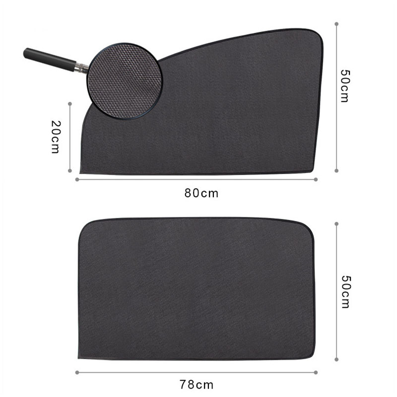 Parasol magnético grueso para coche, película de protección UV para ventana, cortina de coche, parasol para ventana lateral, de verano