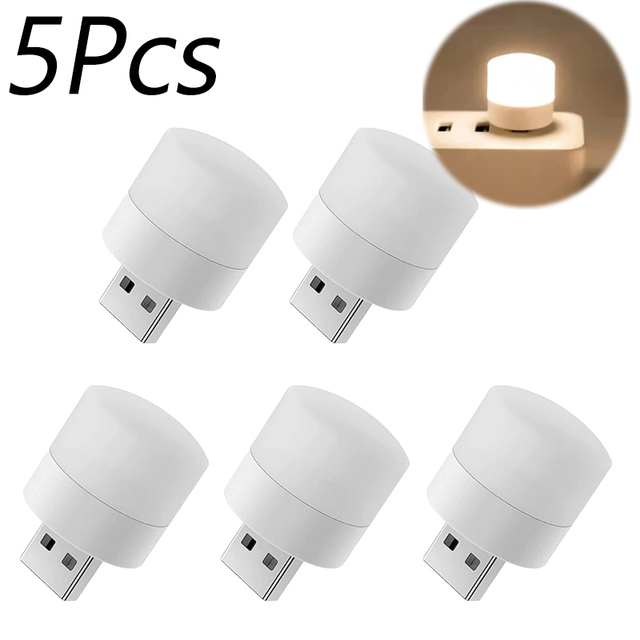 1/10Pcs Mini USB Night Light Warm White Eye Protection Book Reading Light USB Plug Computer Mobile Power Charging LED Night Lamp: green
