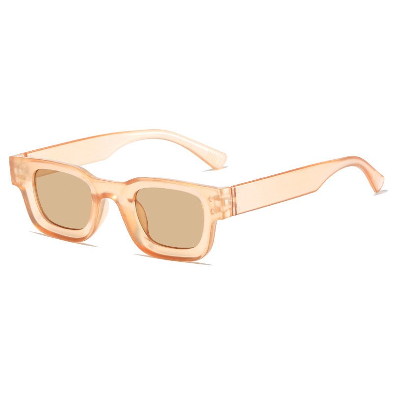 Gafas de sol rectangulares para mujer, lentes de sol ovaladas, cuadradas de de Vintage, antideslumbrantes, UV400: Negro