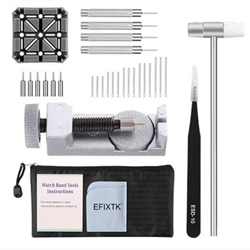 187 stücke Professionelle Uhr Reparatur Werkzeug Kit Uhr Link Pin Remover Fall Opener Pry Frühling Bar Remover Horlogemaker Gereed Reparatur: 29pcs