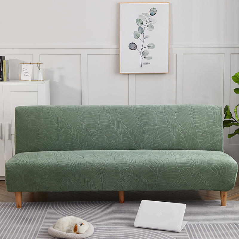 Waterproof Armless Futon Cover Stretch Sofa Bed Couch Slipcover Elastic Jacquard Thick Anti-Slip bedspread Furniture Protector