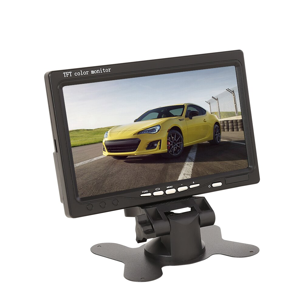 7 inch TFT LCD Screen Car Monitor Player 2 Way Video Input PAL/NTSC Monitor for Auto Rearview Home Security Surveillance Camera