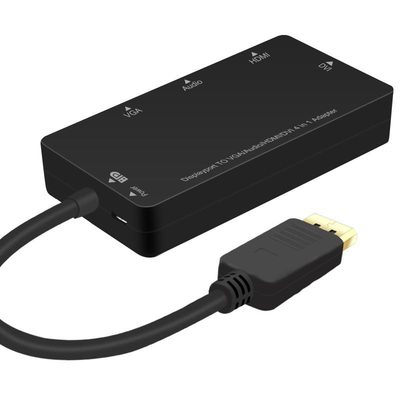 Konsenda Displayport DP Male to DVI HDMI VGA Audio Female Adapter Display Port Cable Converter For Computer Projector TV Monitor