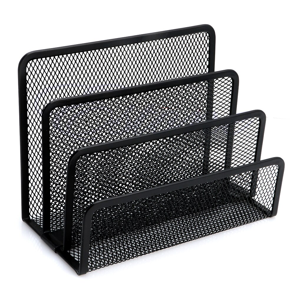 Black Document Desk accessories Mesh Letter Sorter Mail Tray Office File Organiser Business