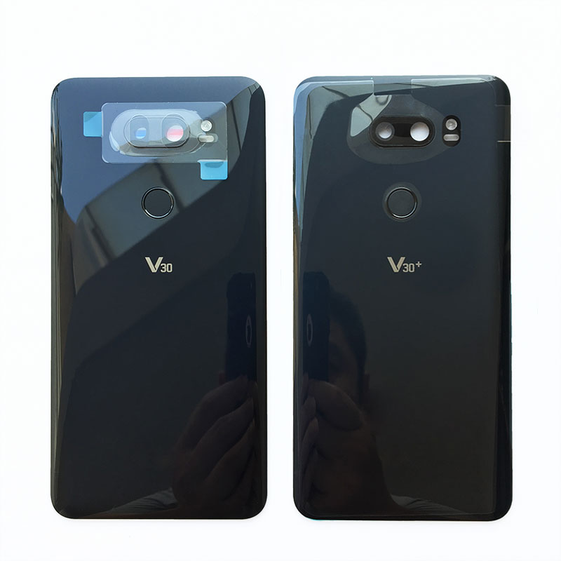 per LG V30/V30 più V30 + Originale di Vetro Alloggiamento Posteriore con La Macchina Fotografica lente + Sensore di Impronte Digitali + veloce luce + logo Coperchio Della Batteria