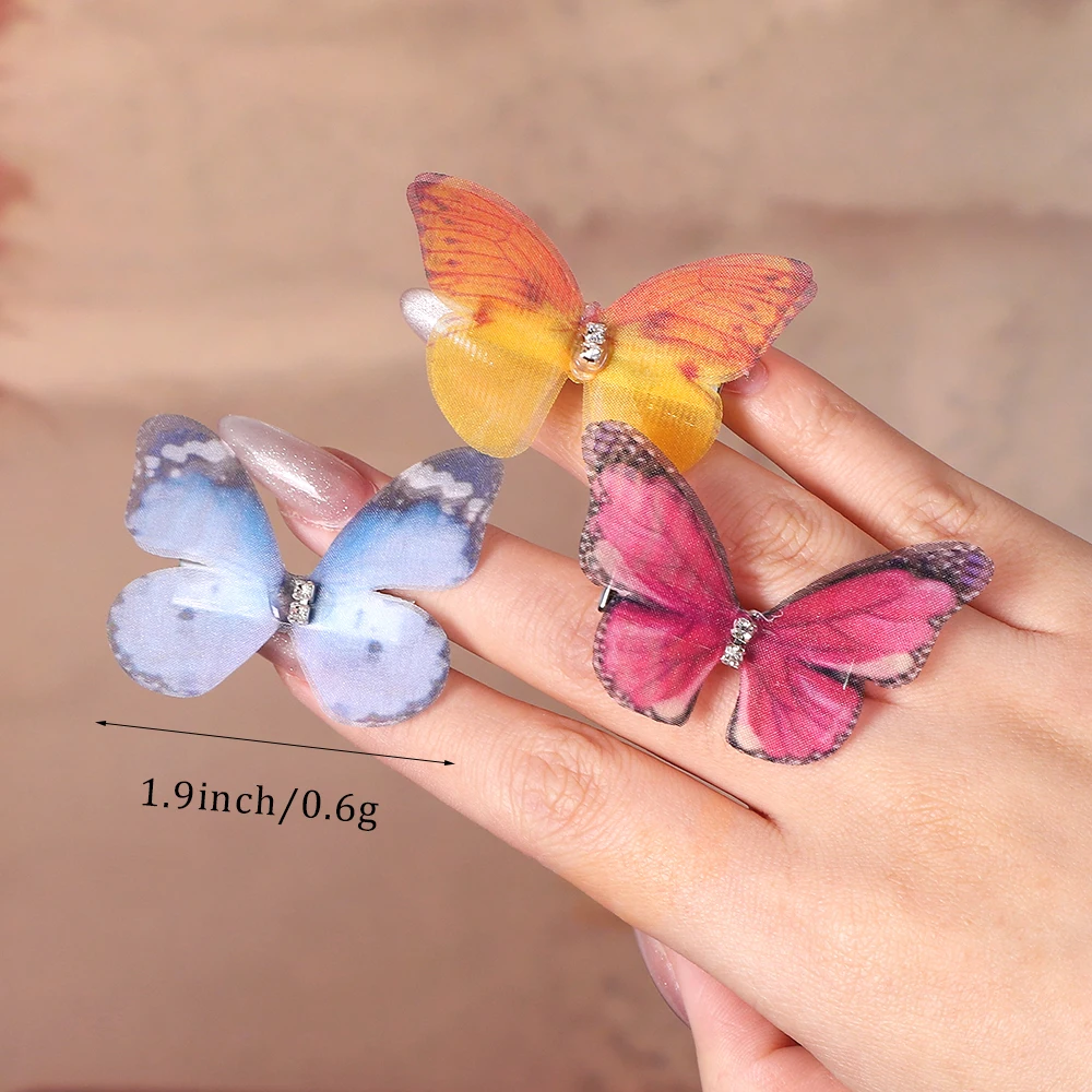 Horquillas de mariposa para niña, lazos para bebé que no daña el cabello, horquillas de Boutique súper bonitas, accesorios para el cabello de para mujer