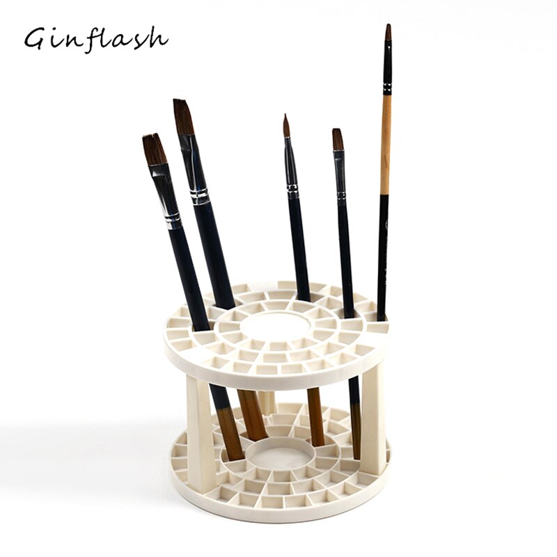 Suministros de arte, estuche para pinceles de pintura, soporte para bolígrafo, redondo blanco caballete de plástico, producto de , herramienta de pintura, juego de arte sin pinceles