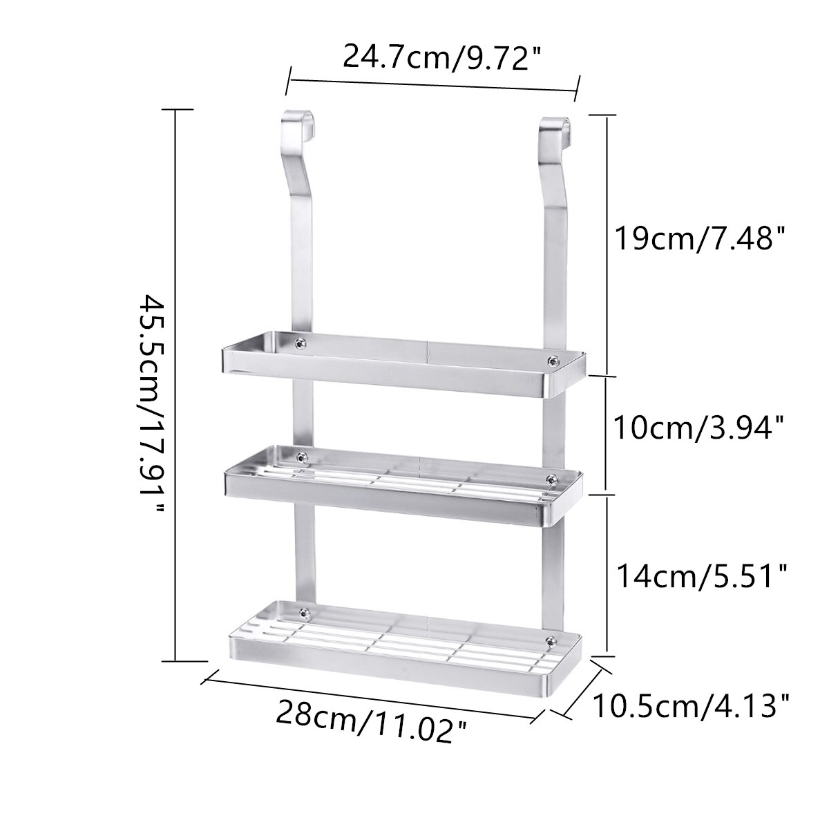 8 soorten Rvs Keuken Organizer Multifunctionele Schotel Droogrek Muur Opknoping Opslag Houder Servies Plank Afdruiprek: 3 Seasoning Rack