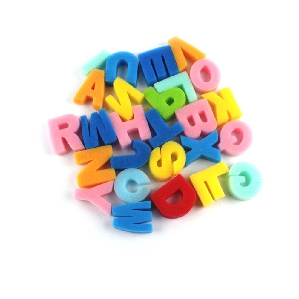 26 Stks/set Engels Alfabet Letters Spons Kids Diy Schilderen Ambachten Onderwijs Speelgoed Cadeau Voor Kinderen