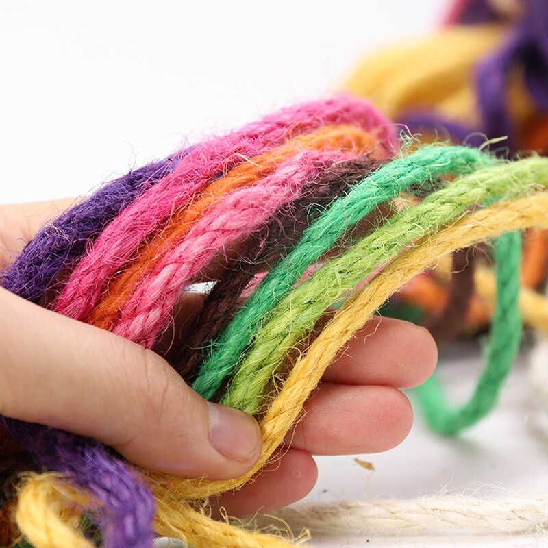 6mm 10meters/roll Burlap Rope Natural Jute Twine Burlap String Linen Rope Wedding Wrapping Cords Thread DIY decoration