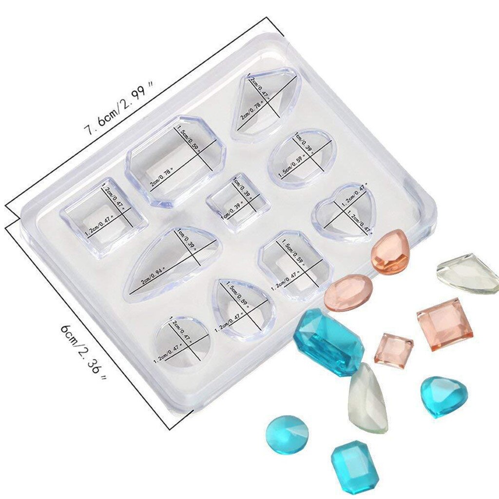 129PCS Silicone Mold Mix Stick Dropper Clasp DIY Jewelry Making Accessories Tools Molds Geometric Epoxy Resin Combination Crafts