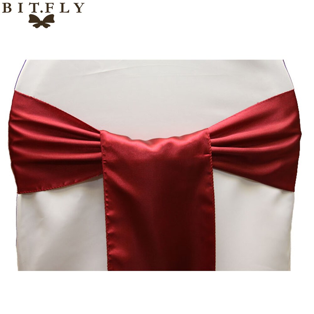 BIT.FLY – housse de chaises en Satin 15x275cm, 1 pièce, décoration de fête, mariage, hôtel, Banquet,